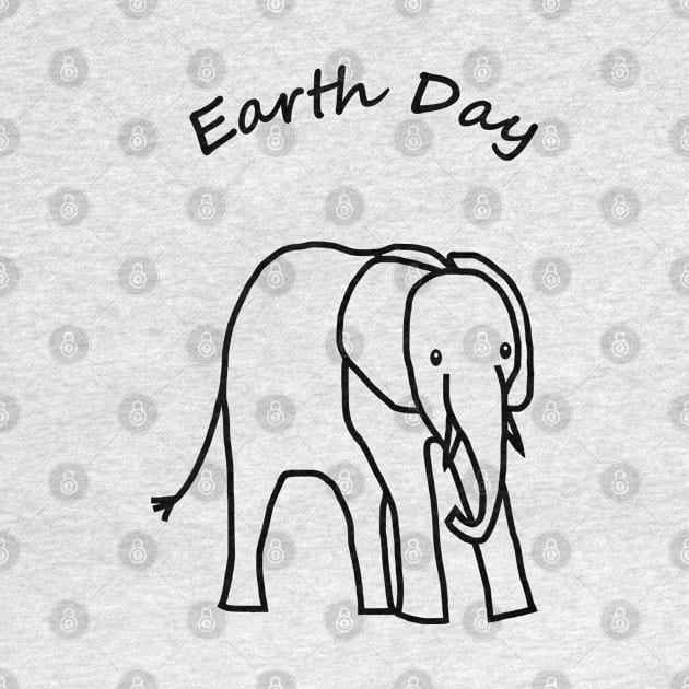 Earth Day Baby Elephant by ellenhenryart